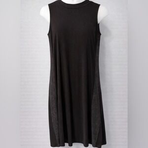 Unknown Brand Sleeveless Shift Dress Black Small Glitter Panel Cocktail Party